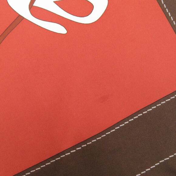 HERMES Brown Silk Scarf - Picture 4 of 7